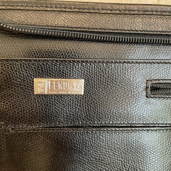 VINTAGE FENDI Attaché Notebook Portfolio Briefcase Case Bag Clutch - Picture 12 of 12